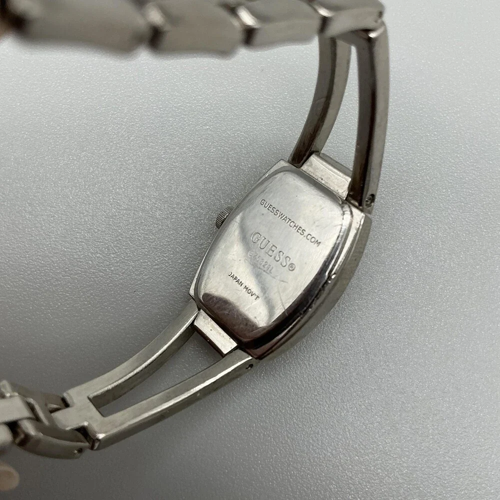 Guess Womens Watch 18mm Pink Dial Stainless Steel Bracelet New Battery 6.5